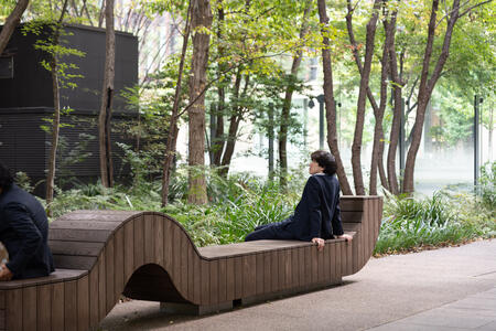 大手町の森での実験の様子